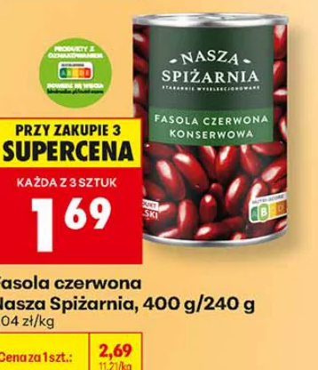 Nasza Spiżarnia Fasola czerwona 400 g