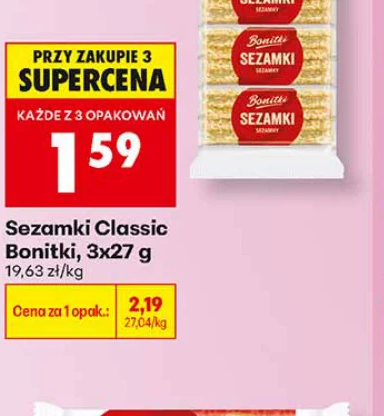 Bonitki Sezamki Classic 3 × 27 g