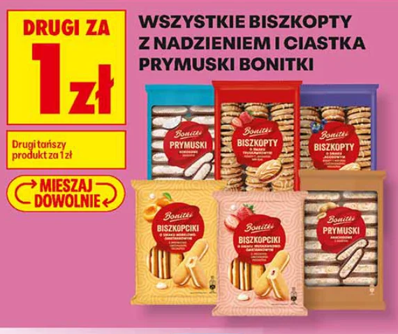 Wszystkie biszkopty z nadzieniem i ciastka Prymuski Bonitki