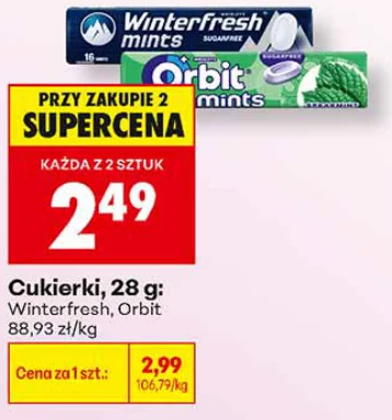 Cukierki, 28 g: Winterfresh, Orbit 28 g