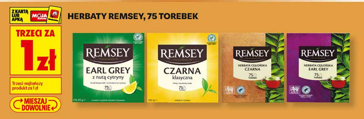 Herbaty Remsey, 75 torebek