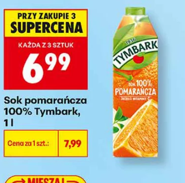 Tymbark Sok pomarańcza 100% 1 l