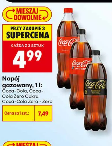 Napój gazowany: Coca-Cola, Coca-Cola Zero Cukru, Coca-Cola Zero 1 l