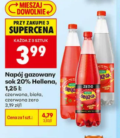 Hellena Napój gazowany sok 20% 1,25 l