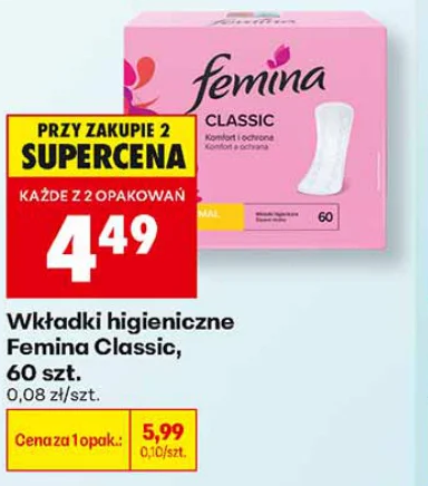 Femina Wkładki higieniczne Classic 60 szt.