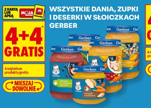 Wszystkie dania, zupki i deserki w słoiczkach Gerber