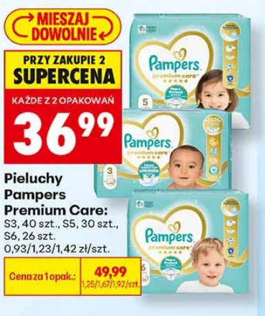 Pampers Pieluchy Premium Care: S3; S5; S6 40 szt.