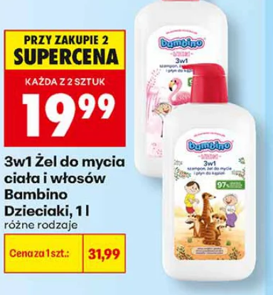 Bambino 3w1 Żel do mycia ciała i włosów Dzieciaki 1 l