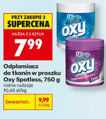 Oxy Odplamiacz do tkanin w proszku Spotless 750 g