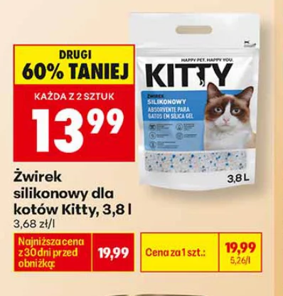 Kitty Żwirek silikonowy dla kotów 3,8 l