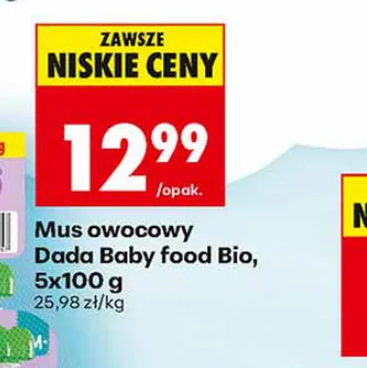 Dada Mus owocowy Baby Food Bio 5 × 120 g