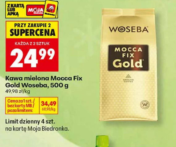 Woseba Kawa mielona Mocca Fix Gold 500 g