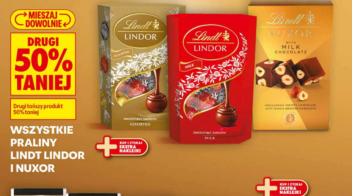 Wszystkie praliny Lindt Lindor i Nuxor