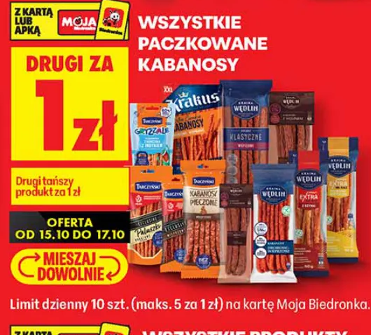 Wszystkie paczkowane kabanosy