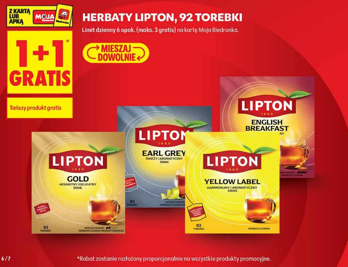 Herbaty Lipton, 92 torebki