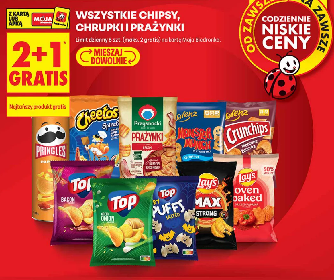 Wszystkie chipsy, chrupki i prażynki