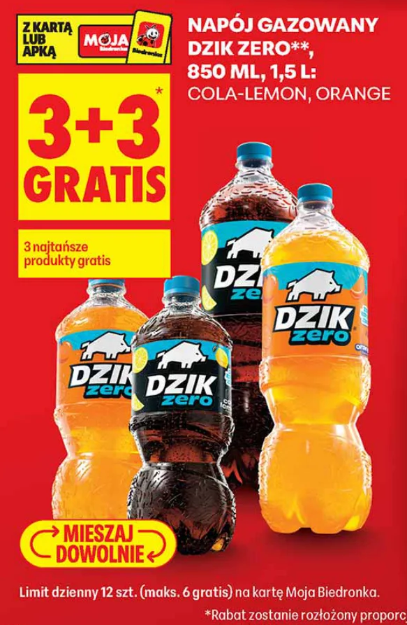 Napój gazowany Dzik Zero