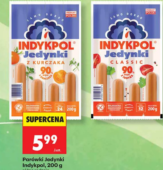 Indykpol Parówki Jedynki 200 g