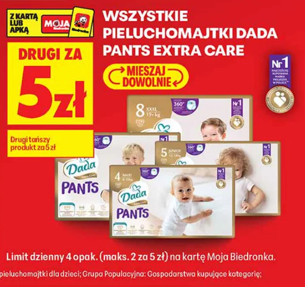 Wszystkie pieluchomajtki Dada Pants Extra Care