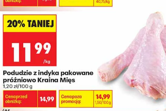 Kraina Mięs Podudzia z indyka pakowane próżniowo 1 kg