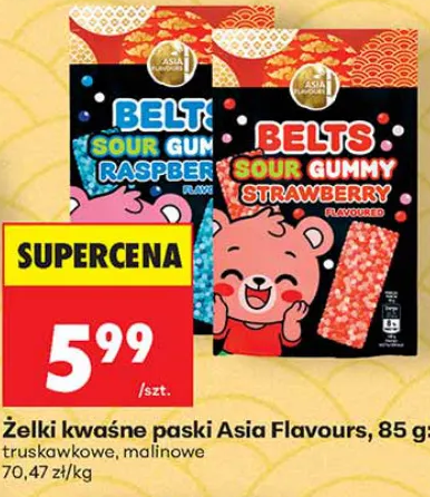 Asia Flavours Żelki kwaśne paski 85 g