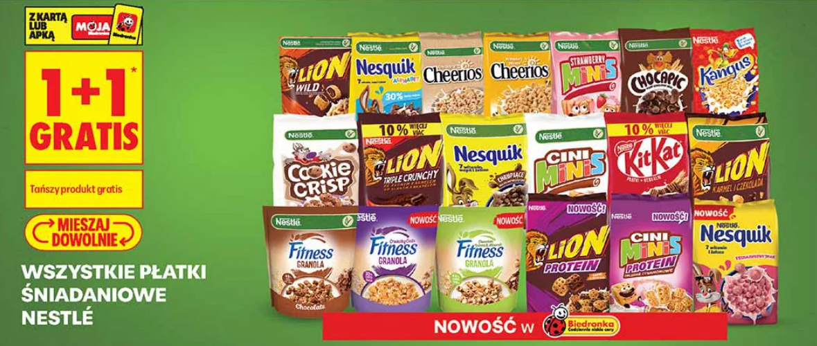 Wszystkie płatki śniadaniowe Nestlé