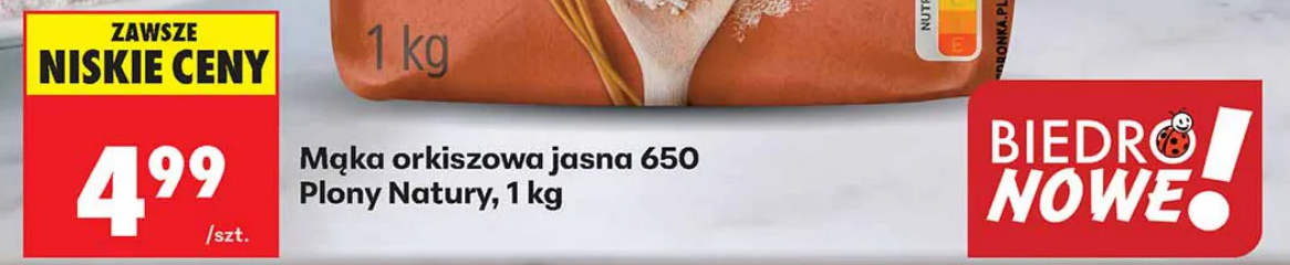 Plony Natury Mąka orkiszowa jasna 650 1 kg