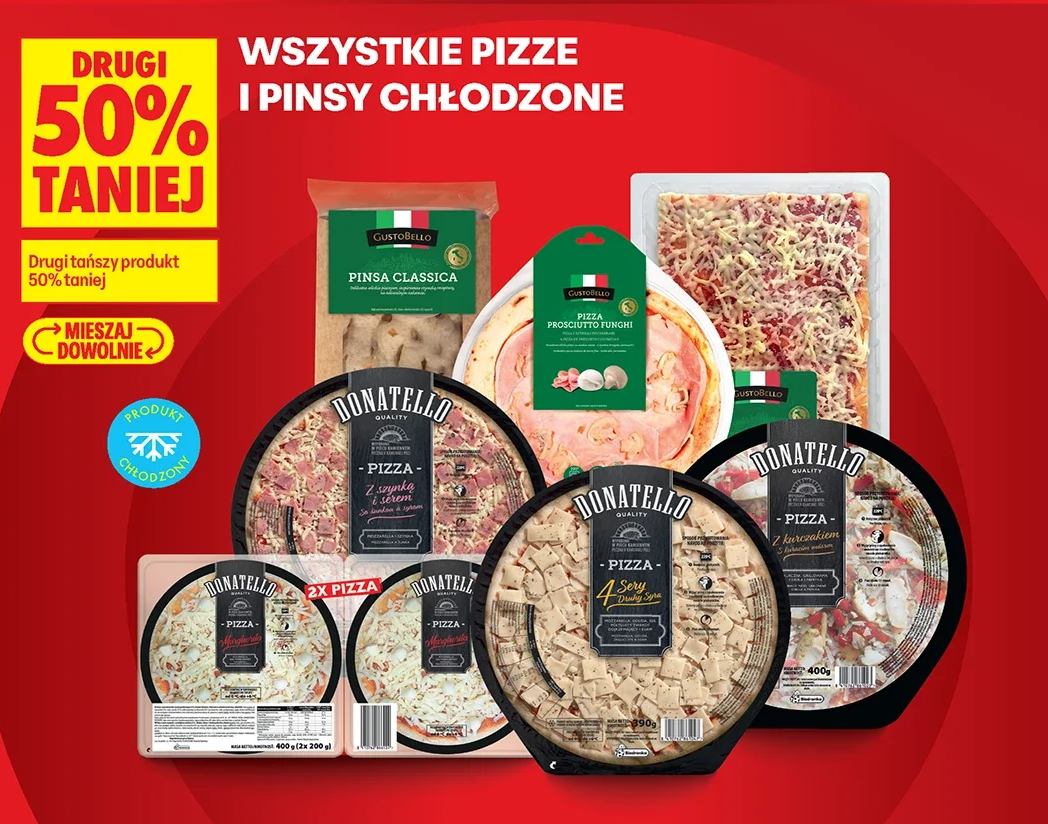 Wszystkie pizze i pinsy chłodzone
