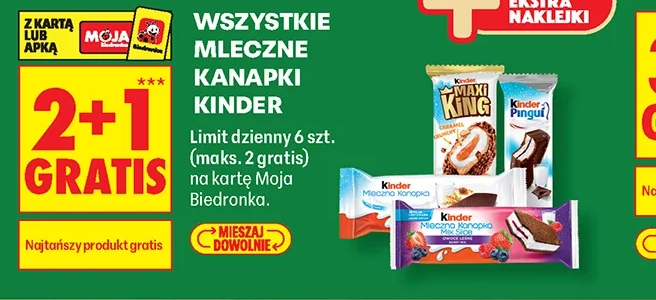 Wszystkie mleczne kanapki Kinder