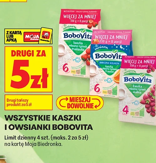 Wszystkie kaszki i owsianki Bobovita