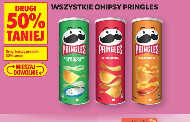 Wszystkie chipsy Pringles
