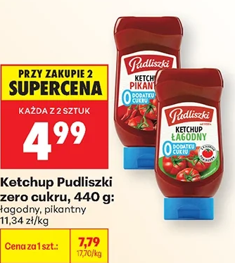 Pudliszki Ketchup zero cukru 440 g