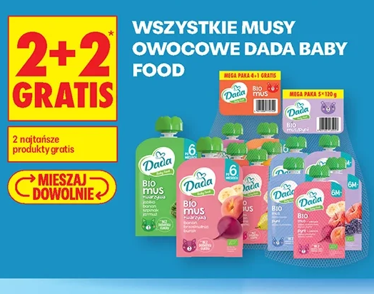 Wszystkie musy owocowe Dada Baby Food