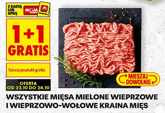 Wszystkie mięsa mielone wieprzowe i wieprzowo-wołowe Kraina Mięs