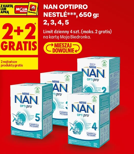 Nan Optipro Nestlé, 650 g: 2, 3, 4, 5