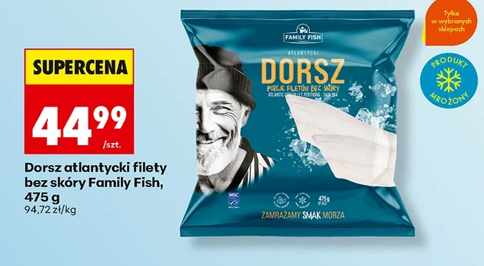 Family Fish Dorsz atlantycki filety bez skóry 475 g
