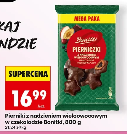 Bonitki Pierniki z nadzieniem wieloowocowym w czekoladzie 800 g