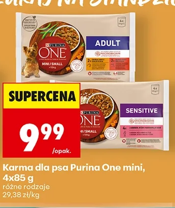 Purina One Karma dla psa mini 4 × 85 g