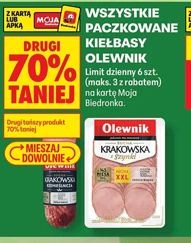 Wszystkie paczkowane kiełbasy Olewnik